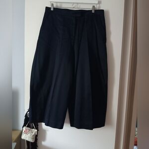 COS Extra Wide Navy Cotton Elephant Leg Pants 10